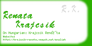 renata krajcsik business card